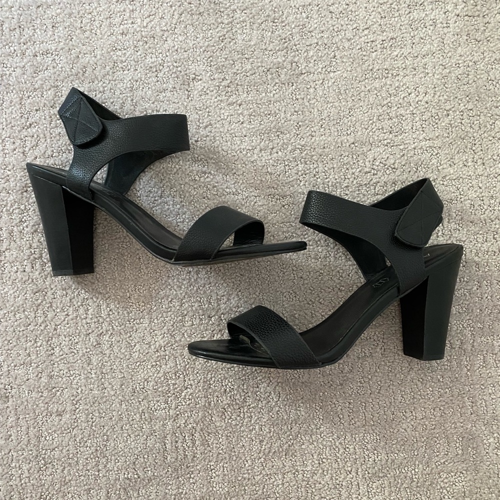 Aldo black sandal heels